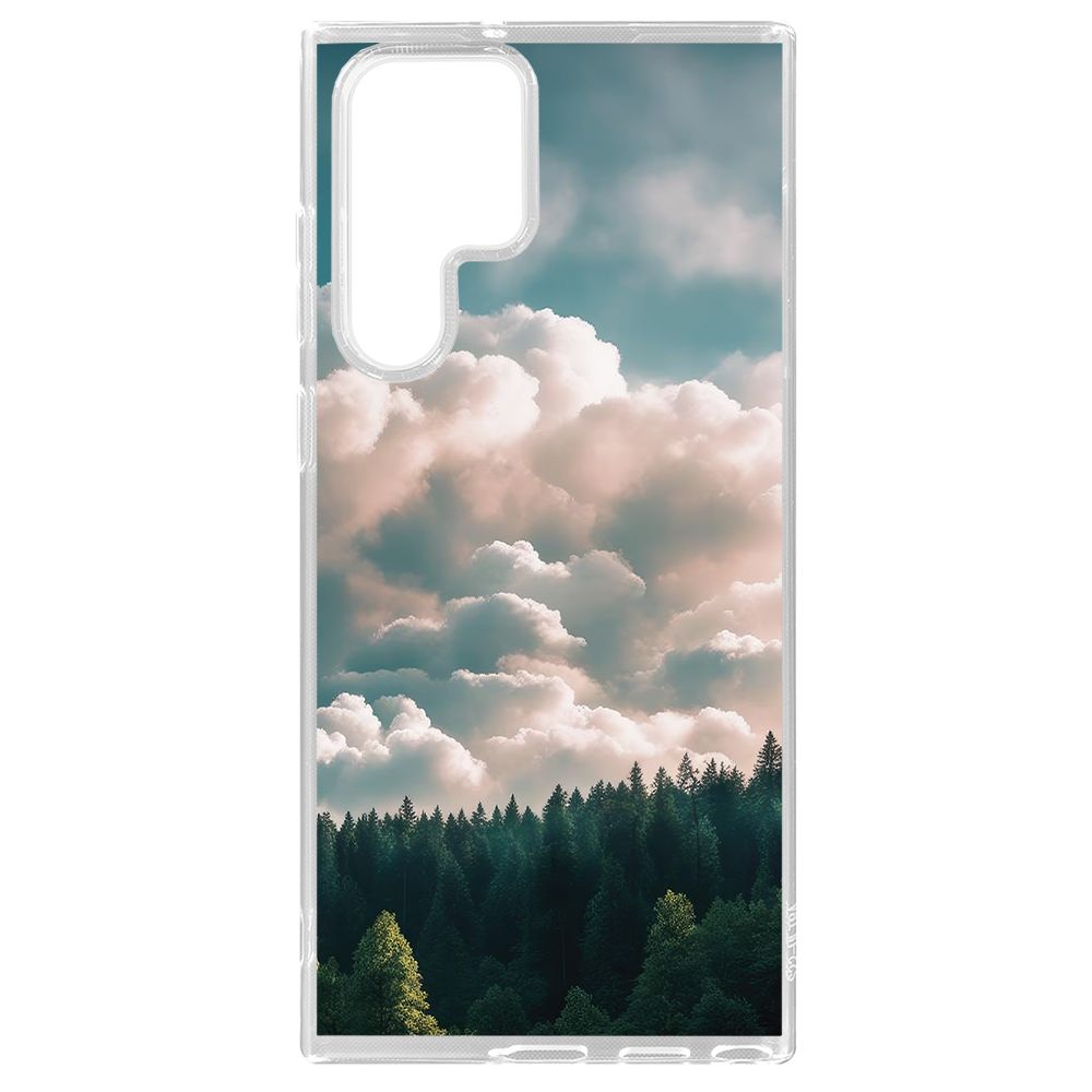 

Чехол-накладка Krutoff Clear Case Облачно для Samsung Galaxy S22 Ultra (S908), Прозрачный