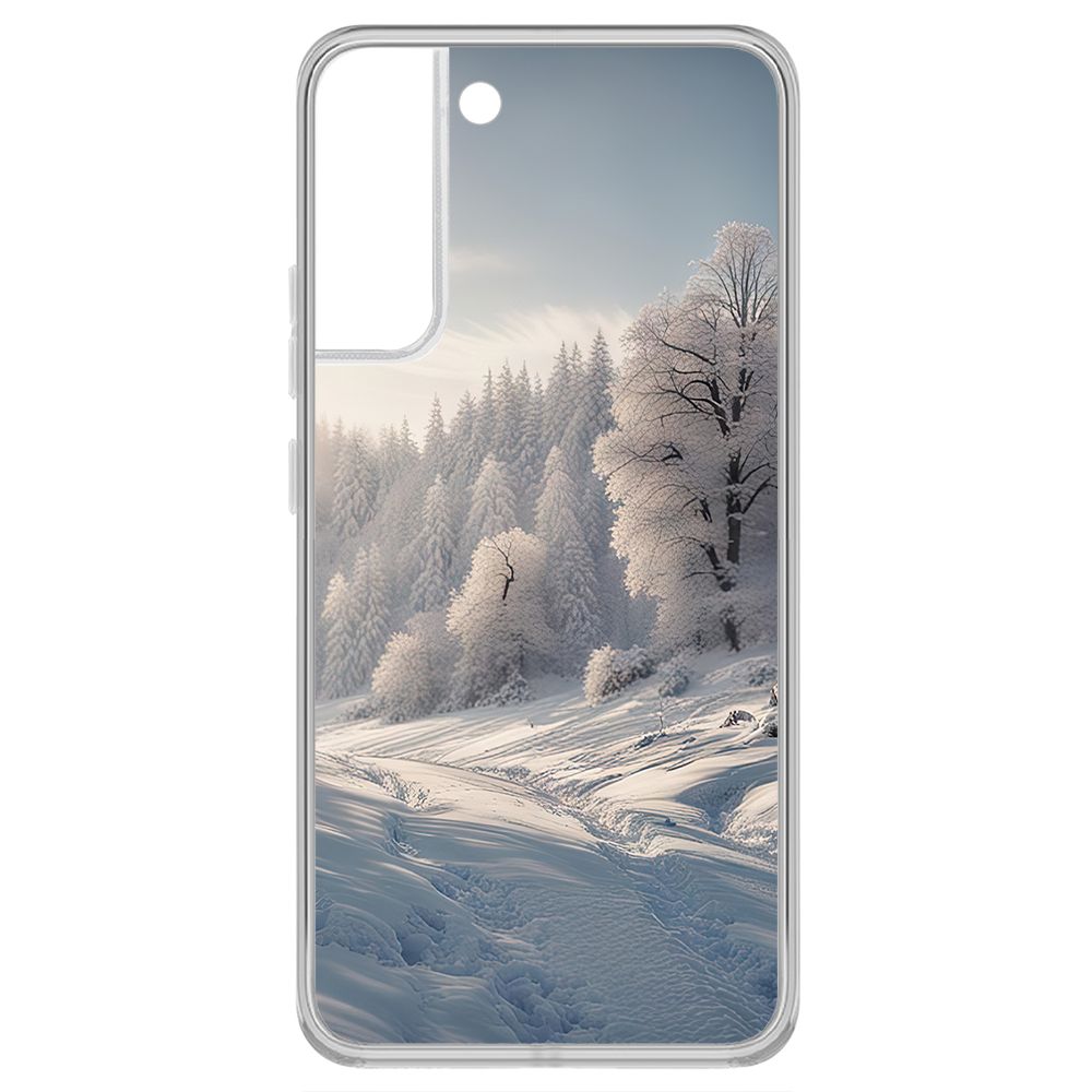 Чехол-накладка Krutoff Clear Case Снег для Samsung Galaxy S22+