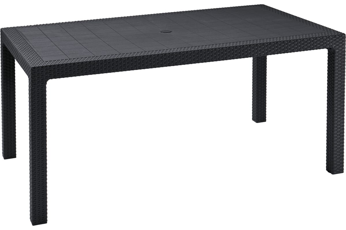 Стол для дачи обеденный Keter Melody table 230668 графит 160,5х94,5х74,5 см