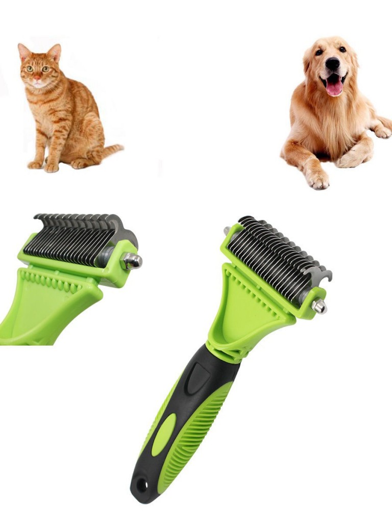 фото Колтунорез-дешеддер для кошек и собак (цвет: зелёный ) nobrand