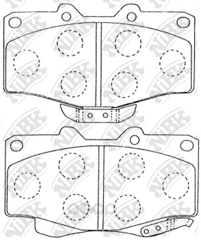 Комплект тормозных колодок NiBK PN1219
