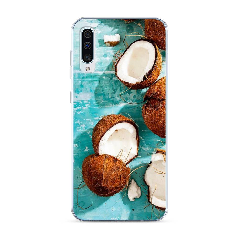 

Чехол Awog на Samsung Galaxy A50 "Разбитые кокосы", Разноцветный, 27750-10