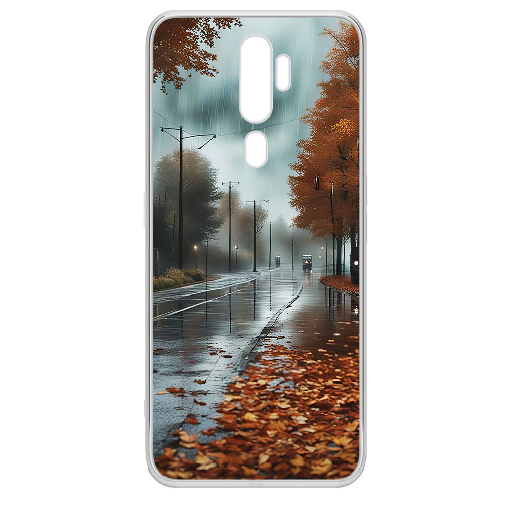 

Чехол-накладка Krutoff Clear Case Осенний дождь для Oppo A9 (2020), Прозрачный