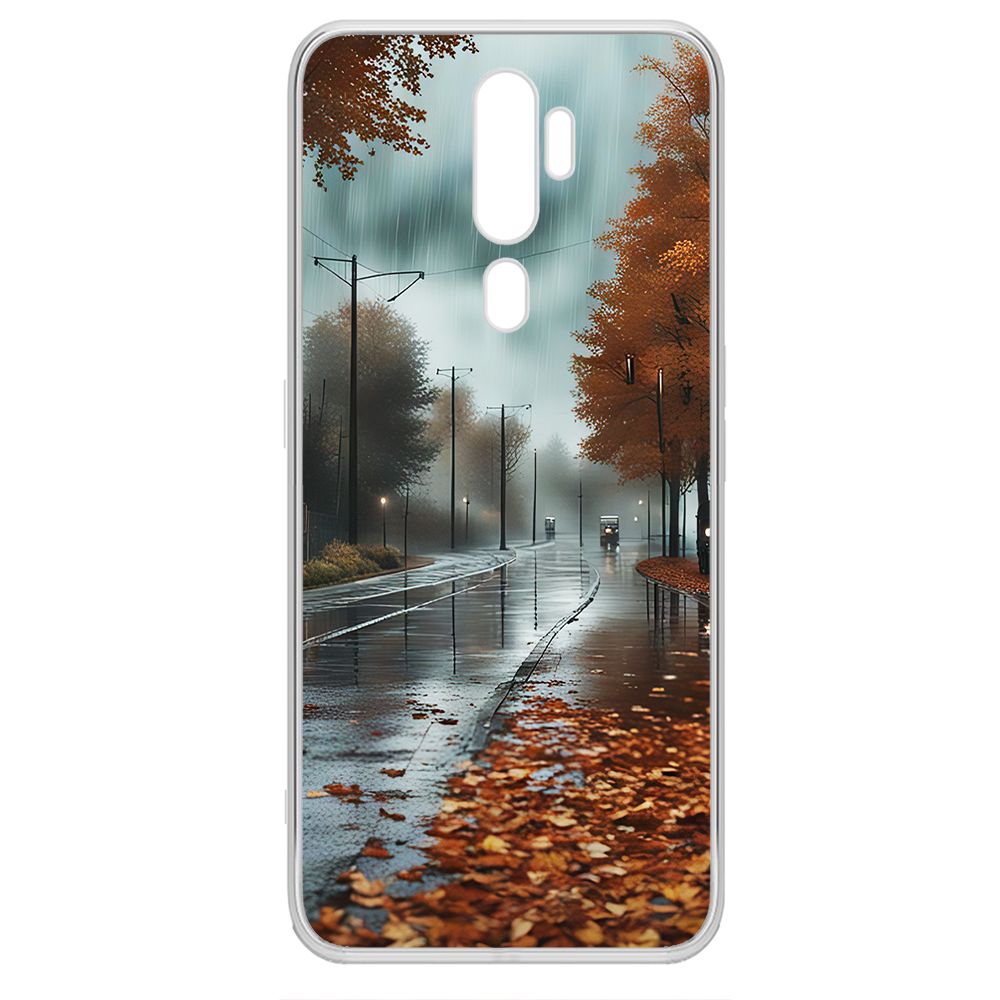 

Чехол-накладка Krutoff Clear Case Осенний дождь для Oppo A5 (2020), Прозрачный