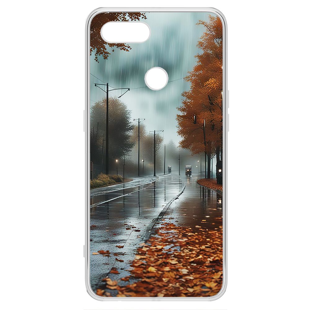 

Чехол-накладка Krutoff Clear Case Осенний дождь для Oppo A5s, Прозрачный
