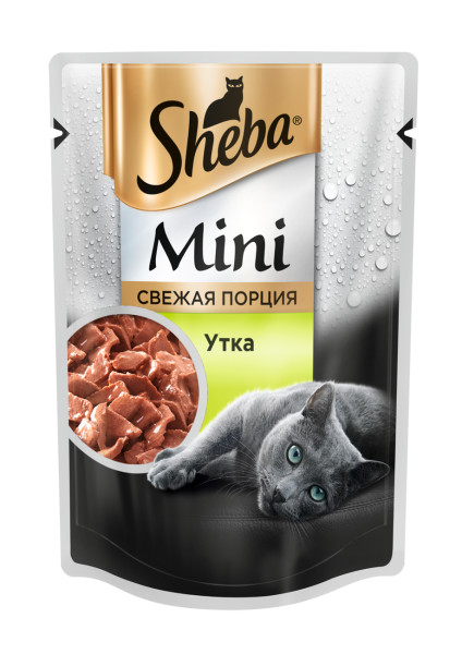 фото Влажный корм для кошек sheba mini c уткой, 50г