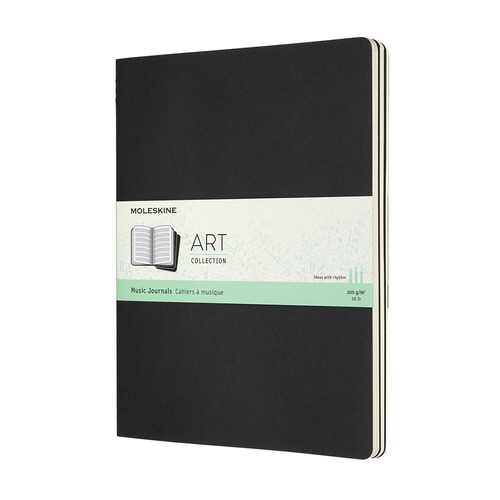 

Блокнот Moleskine Art Cahier, 80стр, мягкая обложка, черный artmus4, Music