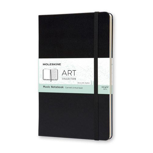 

Блокнот Moleskine Art, 192стр, твердая обложка, черный artqp081, Music