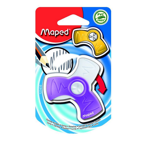 

Упаковка ластиков Maped Spin, каучук, фигурный, белый 127410, 25шт в упаковке, Фиолетовый, Spin