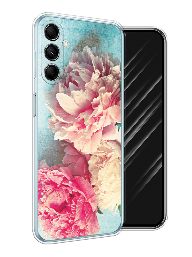 

Чехол Awog на Samsung Galaxy M14 5G "Пионы new", Бирюзовый, 2108150-1