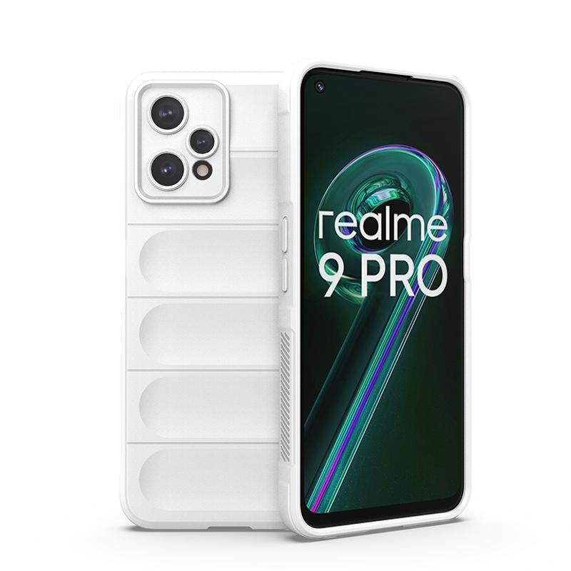 

Противоударный чехол Black Panther Flexible Case для Realme 9 Pro+, белый, Flexible Case