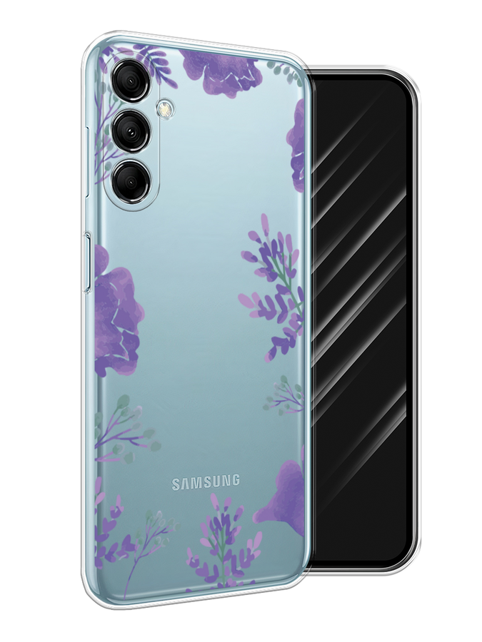 

Чехол Awog на Samsung Galaxy M14 5G "Сиреневая цветочная рамка", Прозрачный;фиолетовый, 2108150-1