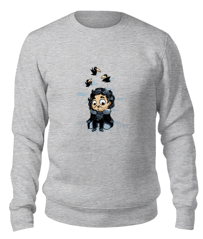 

Свитшот унисекс Printio Джон сноу (игра престолов) серый S, Джон сноу (игра престолов)