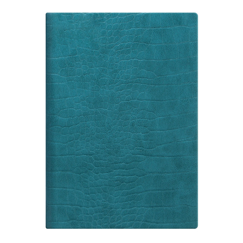 

Ежедневник Letts Croc, A5, кремовые страницы, бирюзовый, Croc