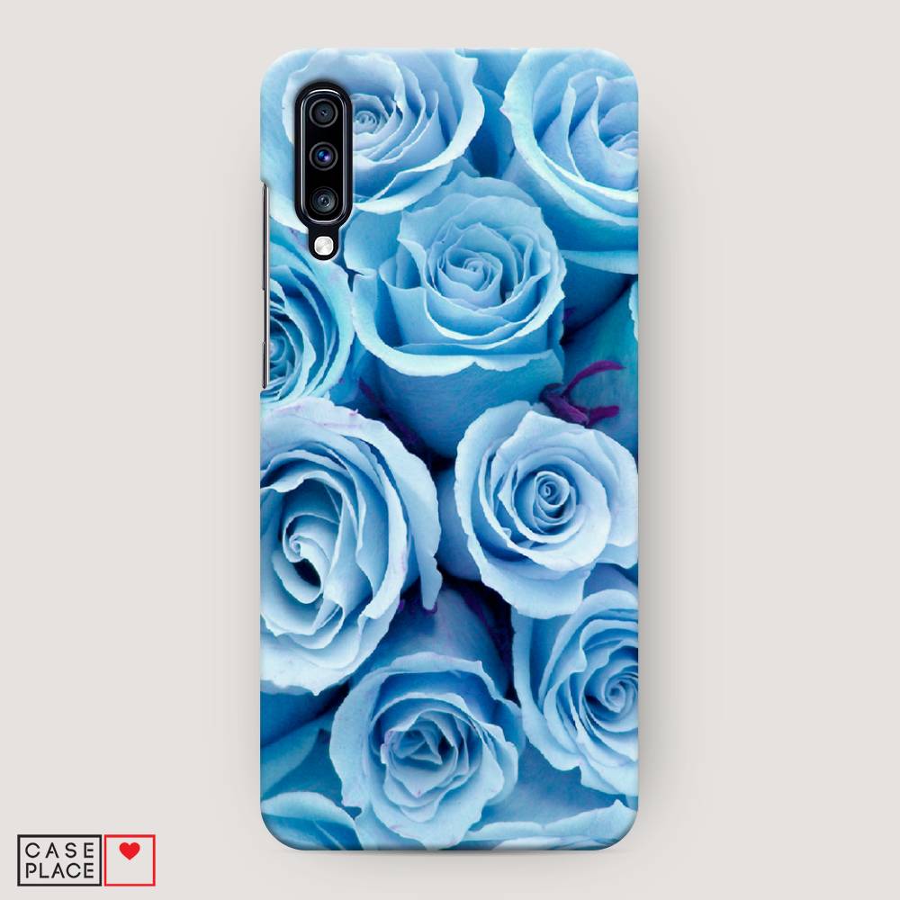 фото Пластиковый чехол "лазурные розы" на samsung galaxy a70 awog