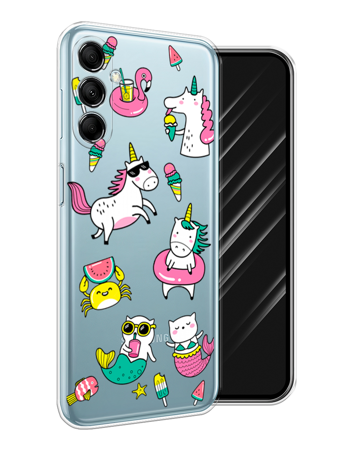 

Чехол Awog на Samsung Galaxy M14 5G "На отдыхе", Белый;бирюзовый;розовый, 2108150-1