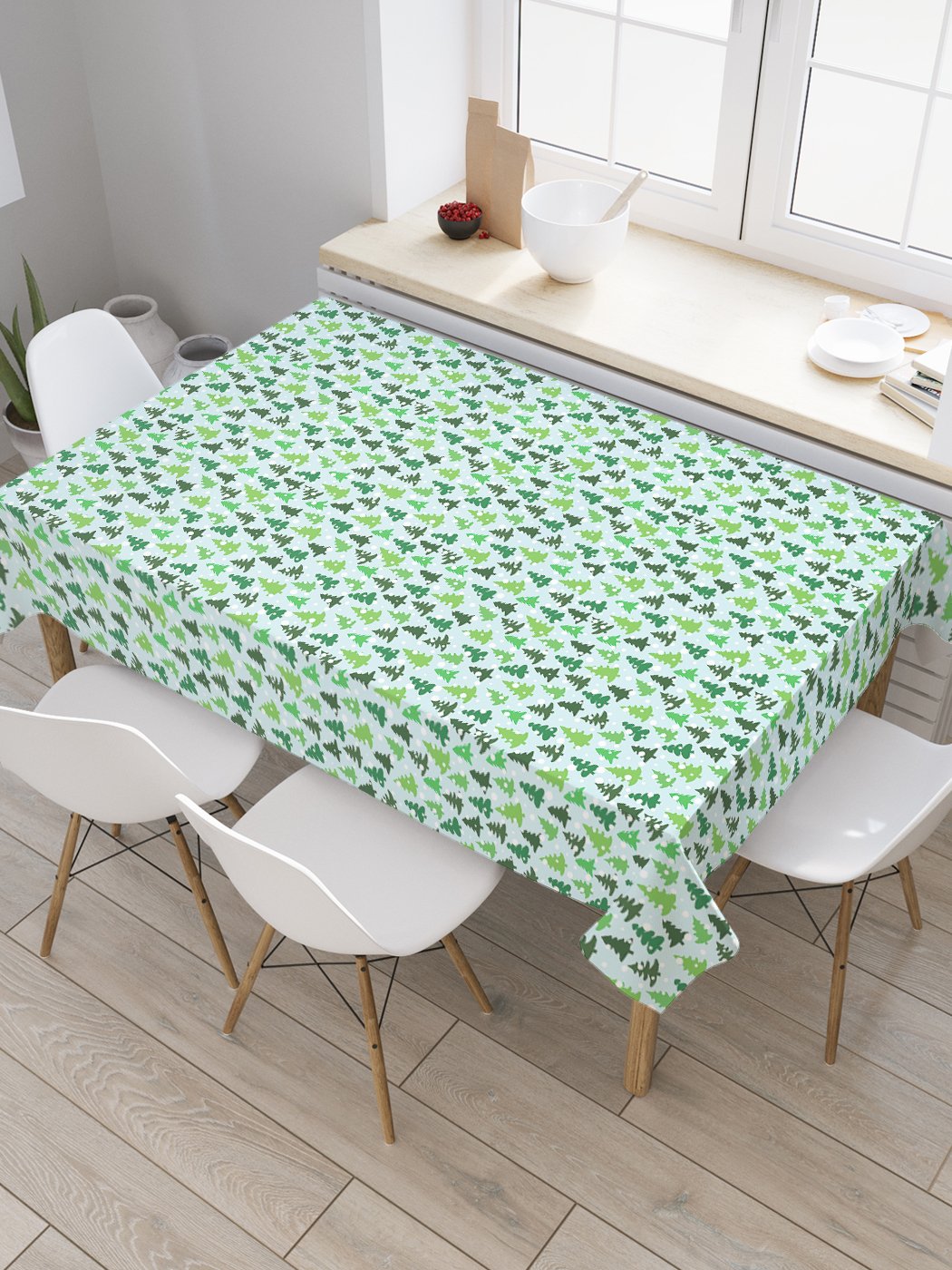 

Скатерть прямоугольная JoyArty "Снег в еловом лесу" из сатена, 120x145 см, Снег в еловом лесу