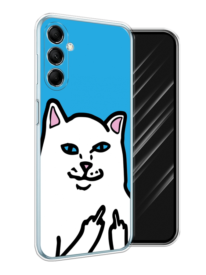 

Чехол Awog на Samsung Galaxy M14 5G "Кот жесть", Белый;голубой;черный, 2108150-1