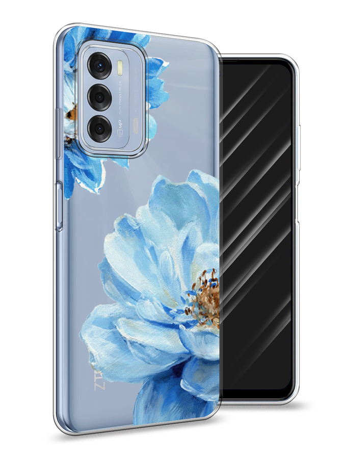 

Чехол Awog на ZTE Blade V40 / ЗТЕ Блэйд V40 "Голубые клематисы", Разноцветный, 136150-8
