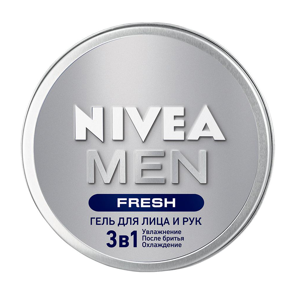 фото Гель для лица и рук nivea men fresh 3-в-1