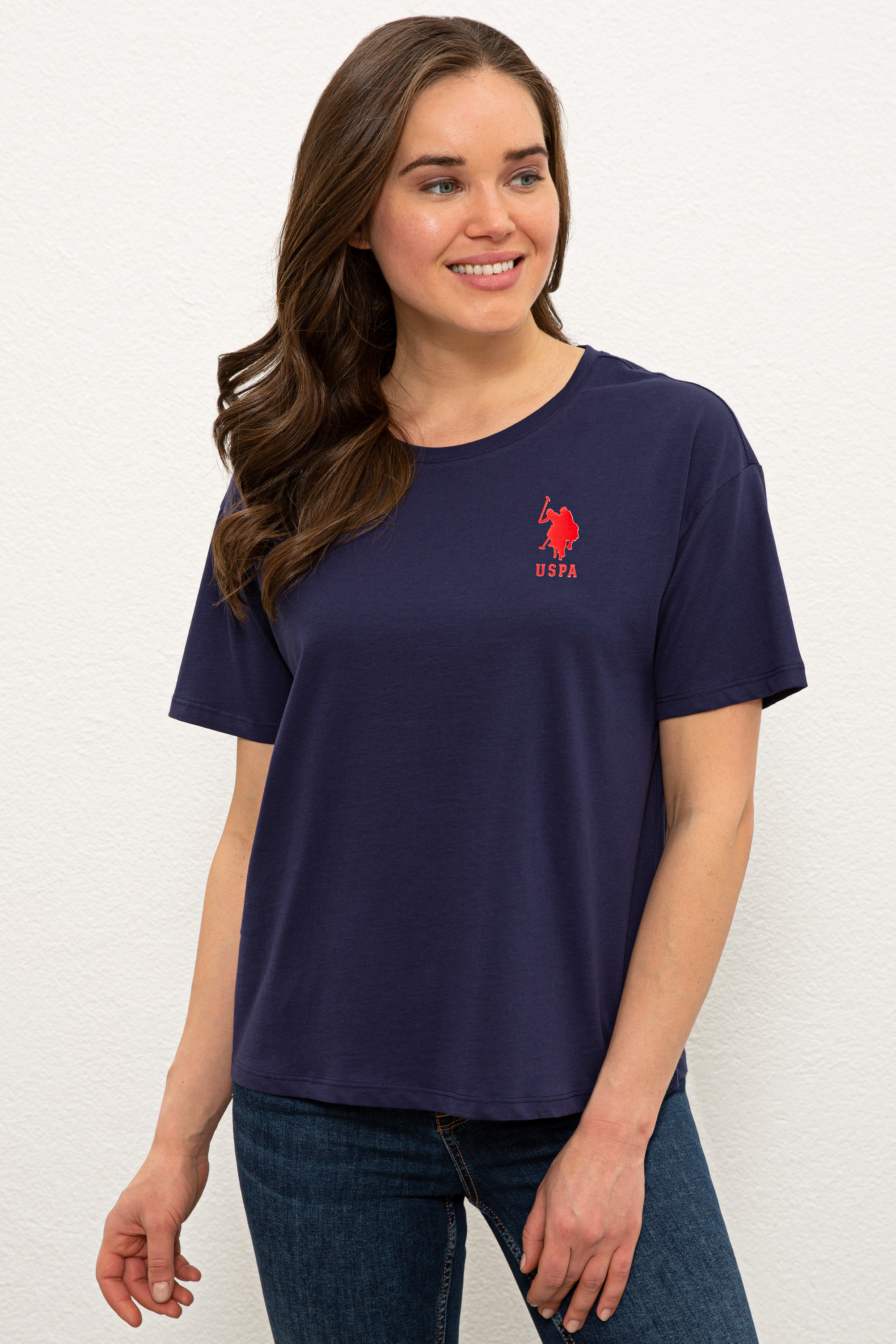 

Футболка женская U.S. POLO Assn. G082SZ0110DUSPA синяя L, G082SZ0110DUSPA