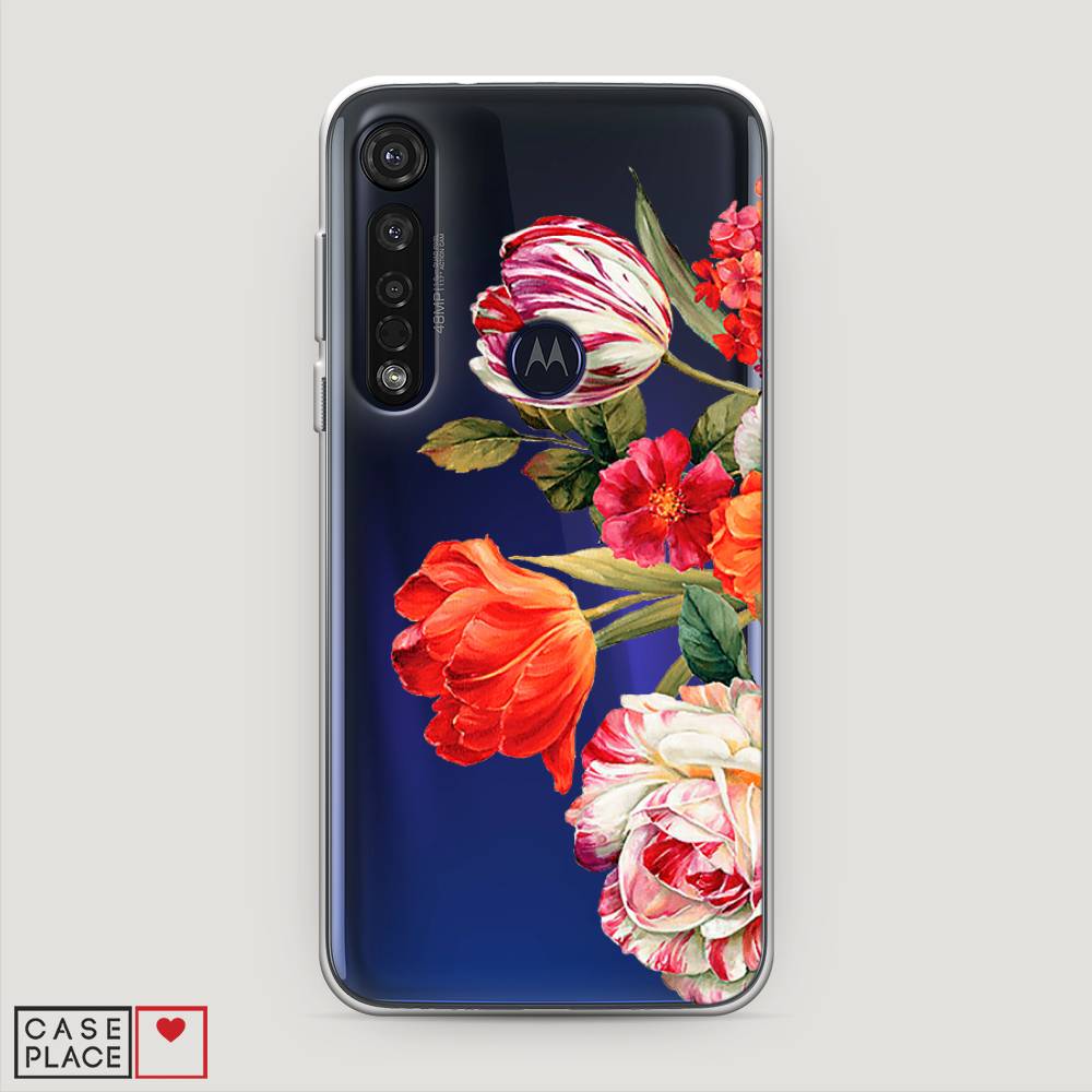 фото Чехол awog "весенний букет" для motorola moto g8 plus