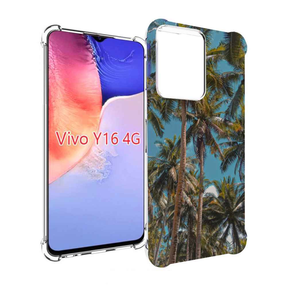 

Чехол MyPads летние пальмы для Vivo Y16 4G/ Vivo Y02S, Прозрачный, Tocco