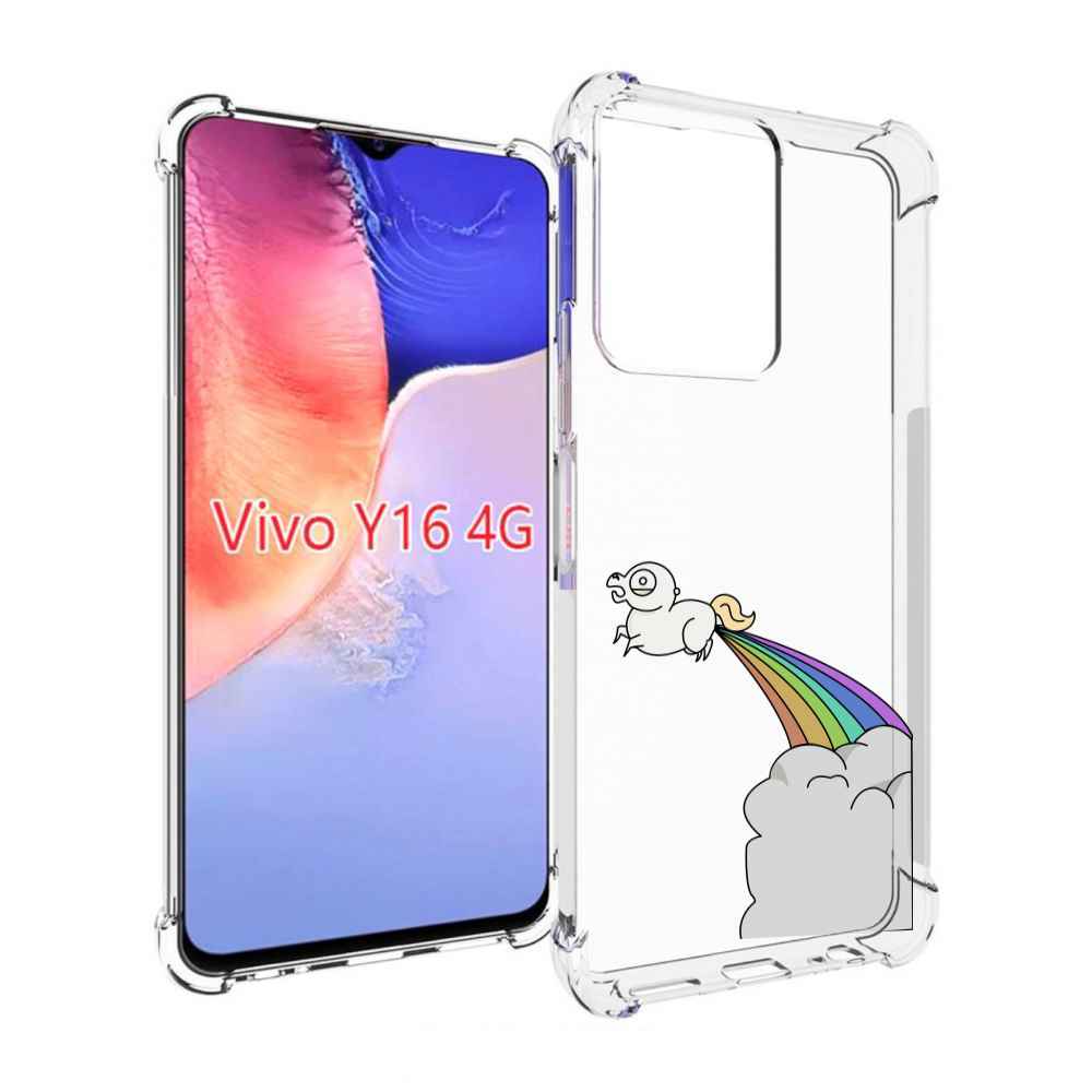 

Чехол MyPads летающее-пони детский для Vivo Y16 4G/ Vivo Y02S, Прозрачный, Tocco