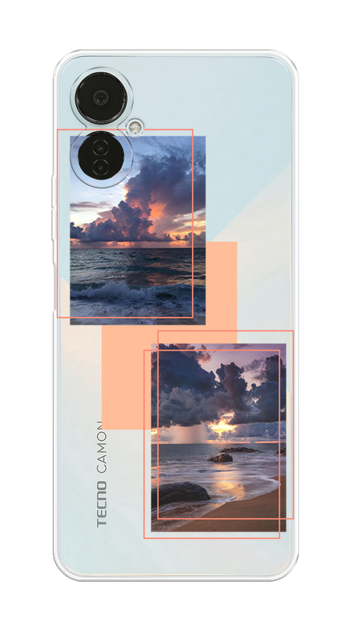 

Чехол на Tecno Camon 19 Neo "Sky collage", Розовый;прозрачный;синий, 302350-1