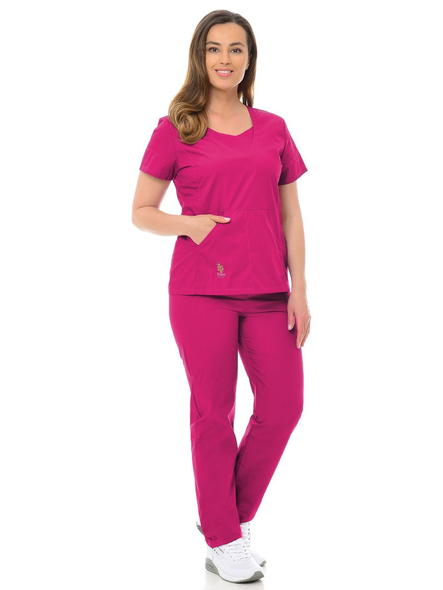 фото Костюм медицинский женский medicalwear киса 124 красный 54 ru