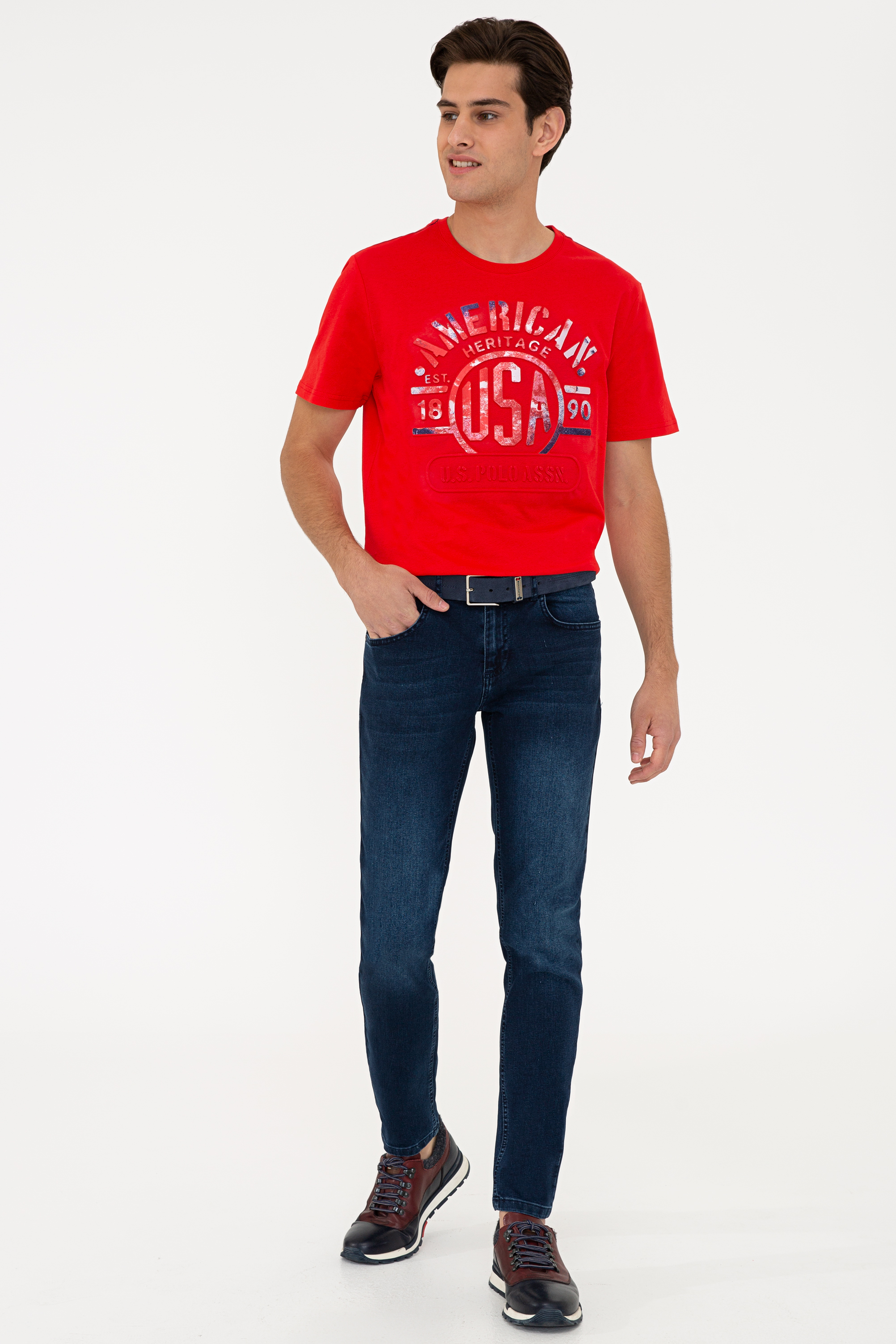 

Джинсы мужские U.S. POLO Assn. G081GL0800RAFES-K синие 34, G081GL0800RAFES-K