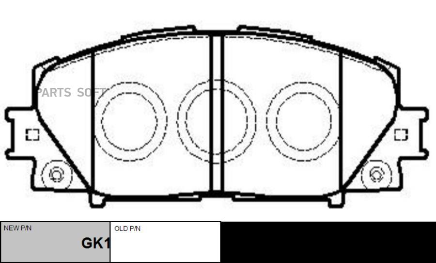 

Тормозные колодки Ctr передние дисковые для Toyota Yaris 2006- GK1081