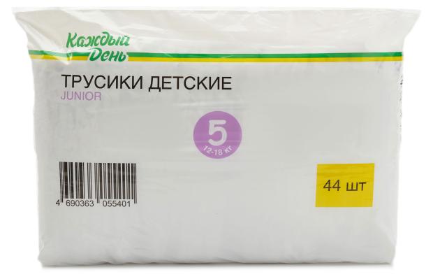 

Подгузники-трусики «Каждый день» Junior 5 размер (12-18 кг), 44 шт