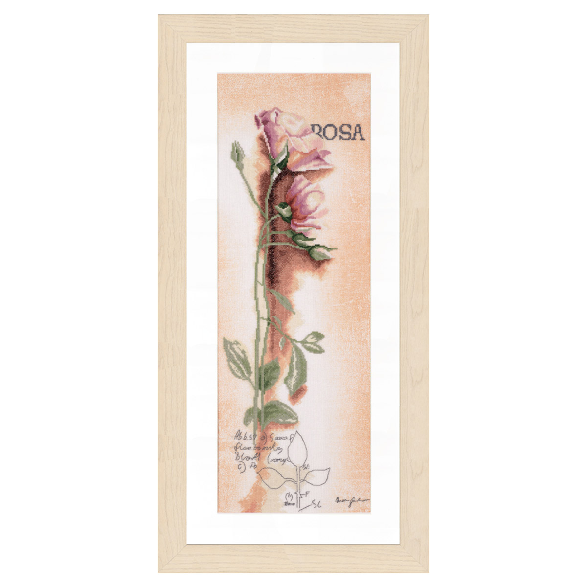 

Набор для вышивания LanArte Роза Botanical 20x60 см, 0008050-PN, 0008050-PN