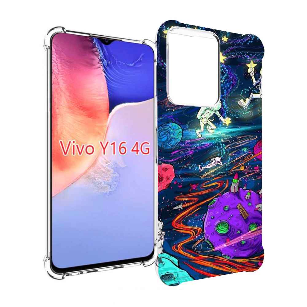 

Чехол MyPads красочный космос для Vivo Y16 4G/ Vivo Y02S, Прозрачный, Tocco