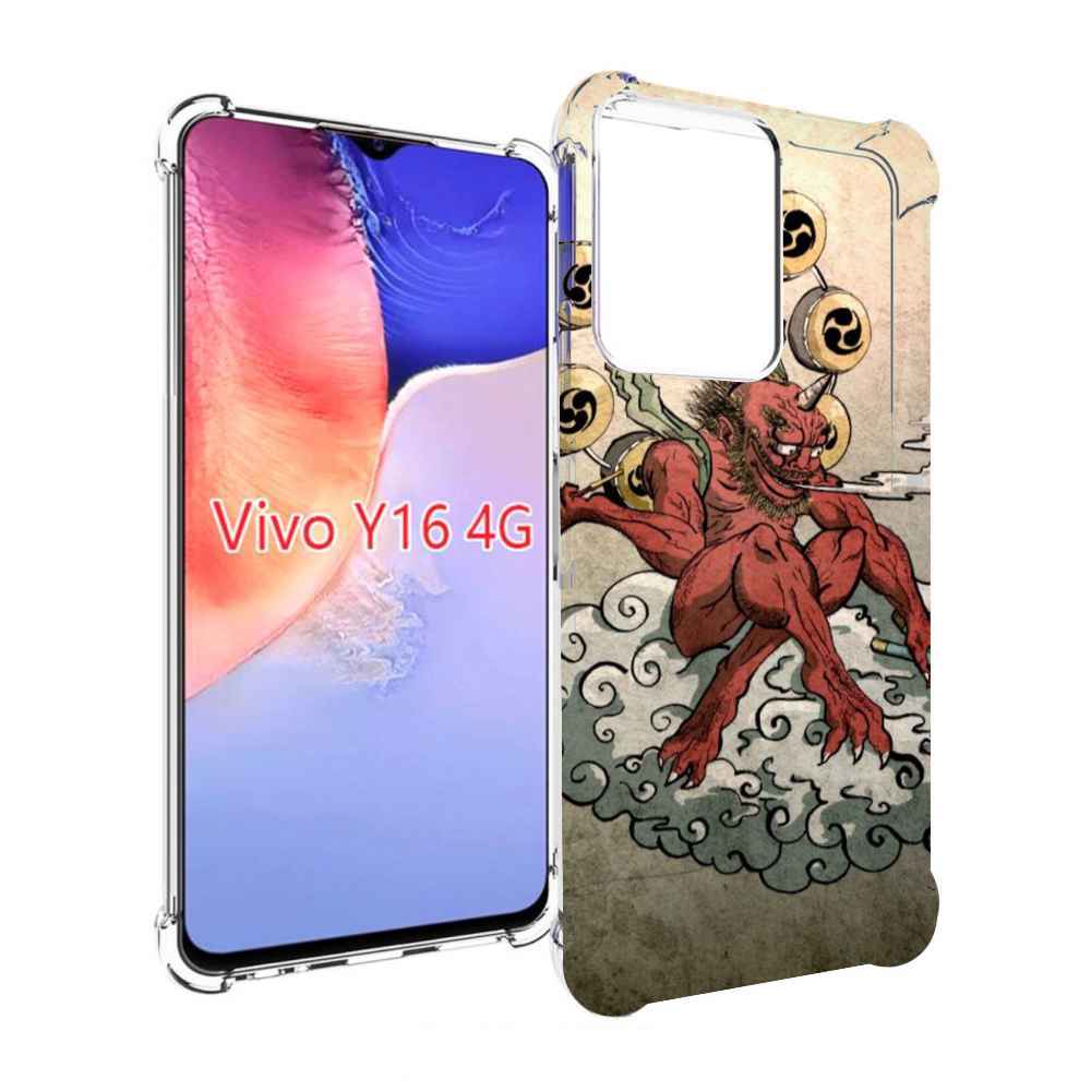 

Чехол MyPads красный чертик на облаке для Vivo Y16 4G/ Vivo Y02S, Прозрачный, Tocco