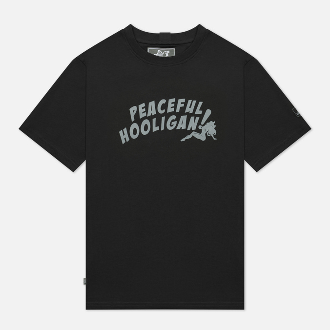 фото Футболка мужская peaceful hooligan phaw21prttee02 черная xl