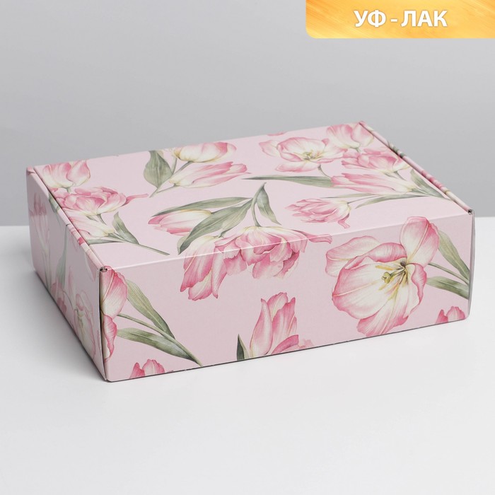 

Коробка складная «Цветы», УФ-лак, 30,7 × 22 × 9,5 см, Коллекция упаковки "Нежные цветы"