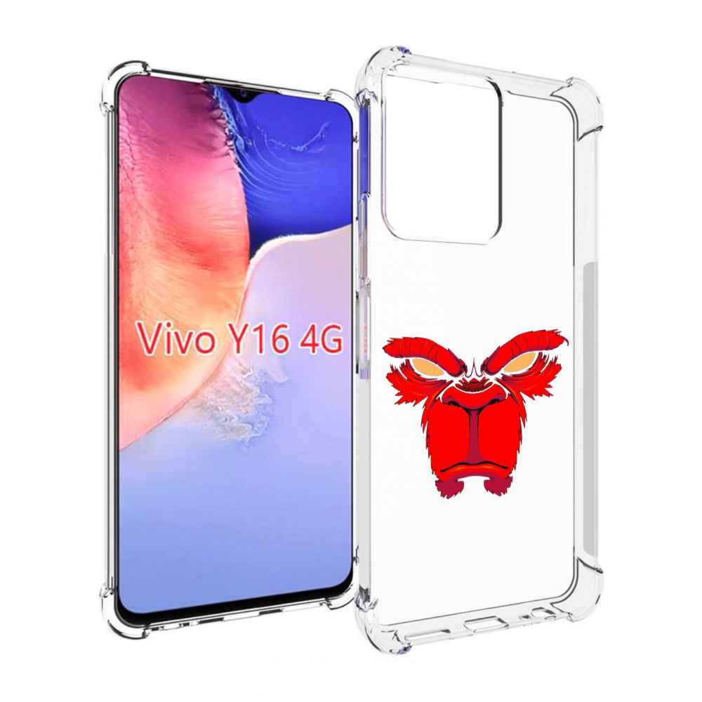 

Чехол MyPads красная обезьяна в темноте для Vivo Y16 4G/ Vivo Y02S, Прозрачный, Tocco