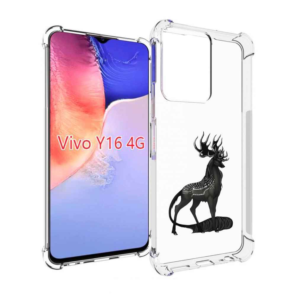 

Чехол MyPads красивый-черный-олень для Vivo Y16 4G/ Vivo Y02S, Прозрачный, Tocco