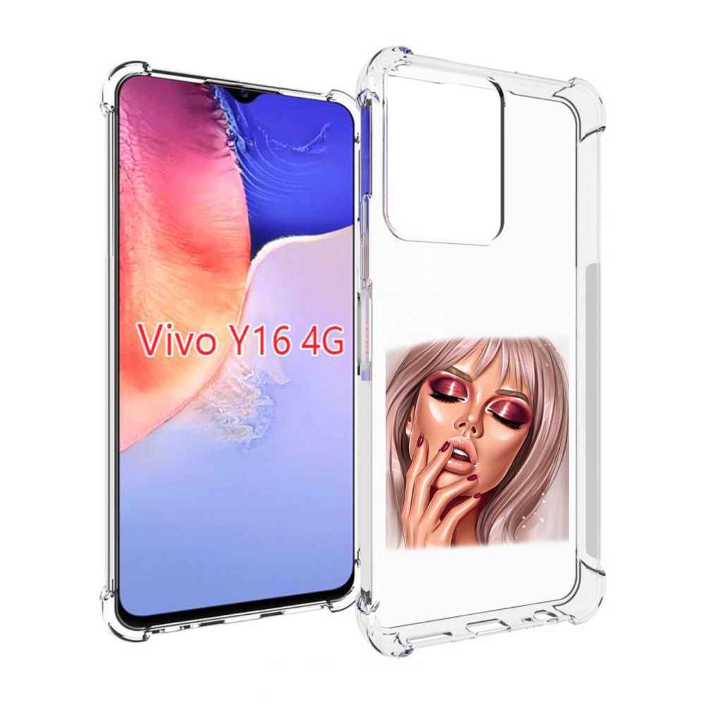 

Чехол MyPads красивый-портрет-девушки женский для Vivo Y16 4G/ Vivo Y02S, Прозрачный, Tocco