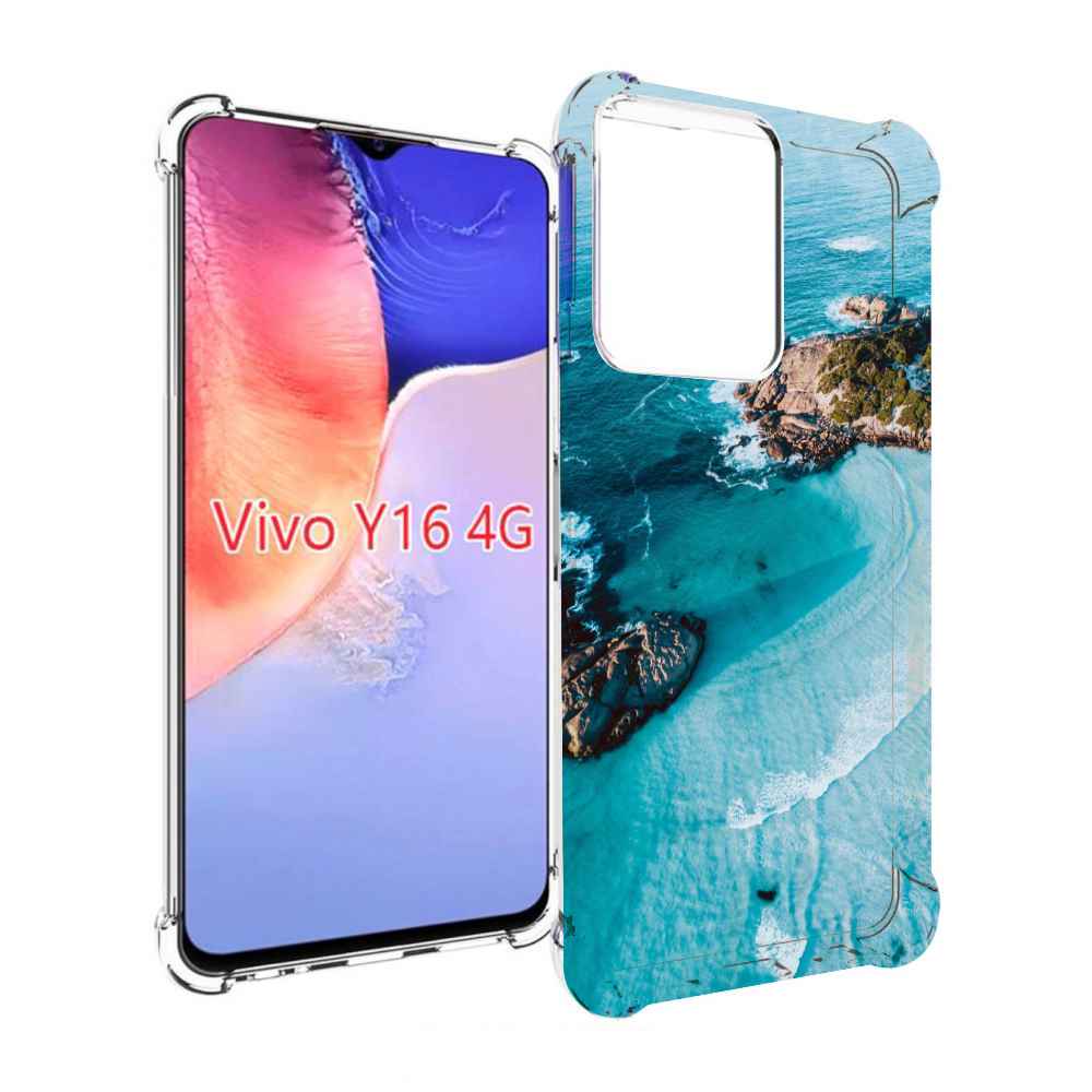 

Чехол MyPads красивый голубой залив для Vivo Y16 4G/ Vivo Y02S, Прозрачный, Tocco