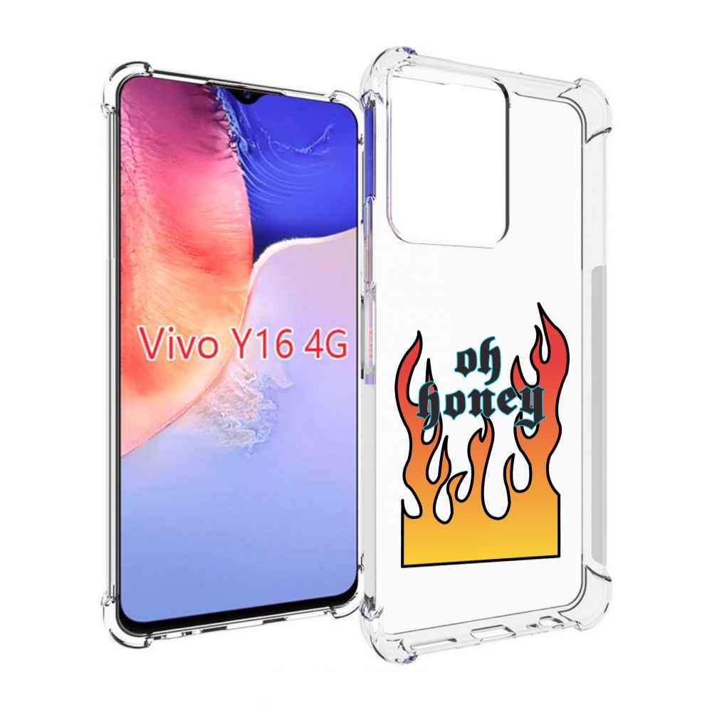 

Чехол MyPads красивое-пламя для Vivo Y16 4G/ Vivo Y02S, Прозрачный, Tocco