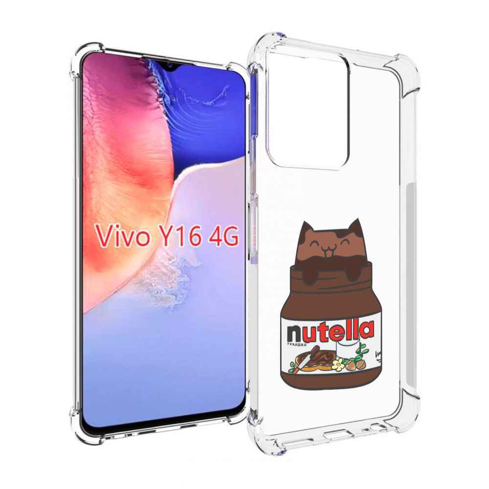 

Чехол MyPads кошечка-в-нутелле для Vivo Y16 4G/ Vivo Y02S, Прозрачный, Tocco