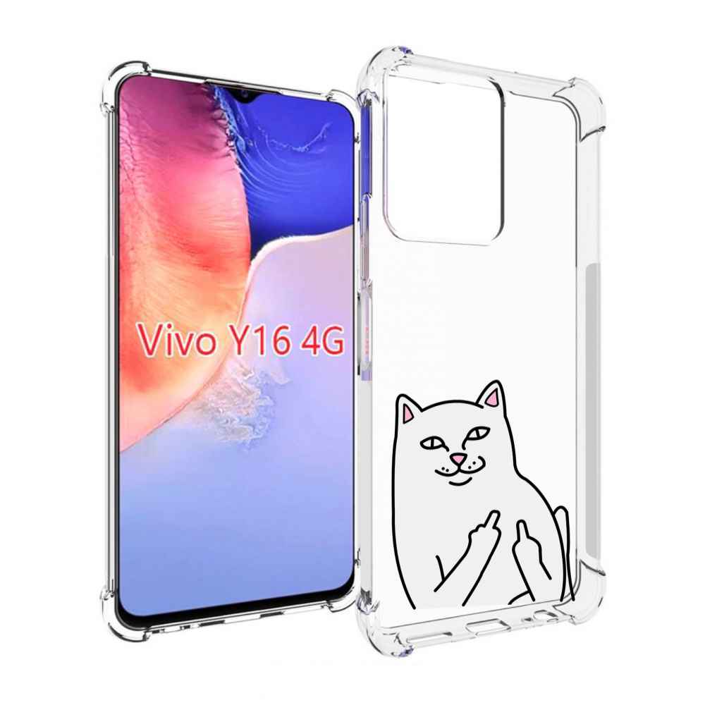 

Чехол MyPads котяра для Vivo Y16 4G/ Vivo Y02S, Прозрачный, Tocco