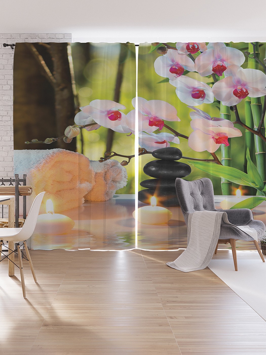 

Шторы под лён JoyArty "Плывущие ароматные свечи", серия Oxford DeLux, 340х265 см, Плывущие ароматные свечи