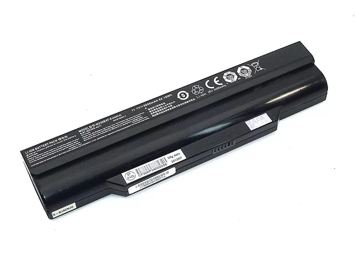 

Аккумулятор для ноутбука Clevo 5600 мАч 11,1В (W230BAT-6)