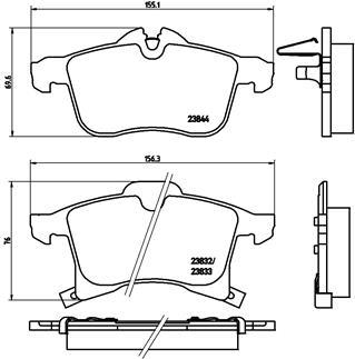 

Тормозный колодки brembo передние для Opel Meriva 2003- P59045