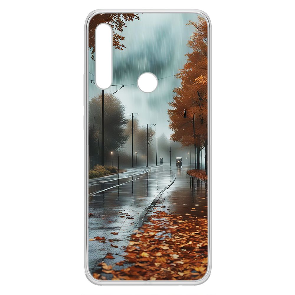 

Чехол-накладка Krutoff Clear Case Осенний дождь для Huawei P Smart Z, Прозрачный