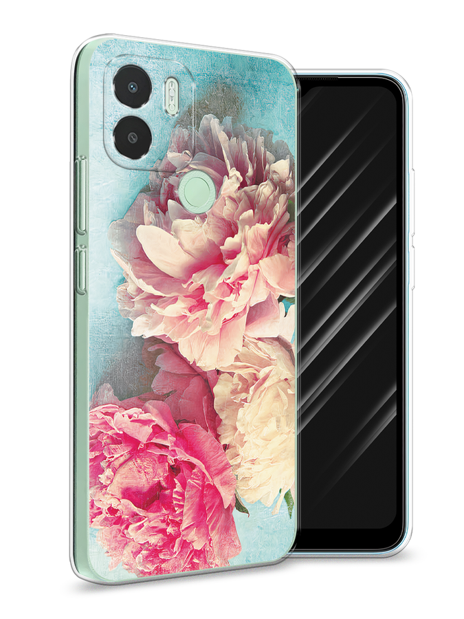 

Чехол Awog на Xiaomi Redmi A1+/A2+ "Пионы new", Бирюзовый, 318550-1